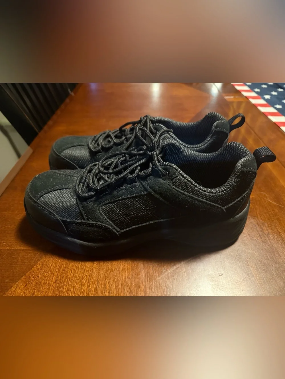 Brahma Men's All-Black Slip-Resistant Sneakers with Steel Toe